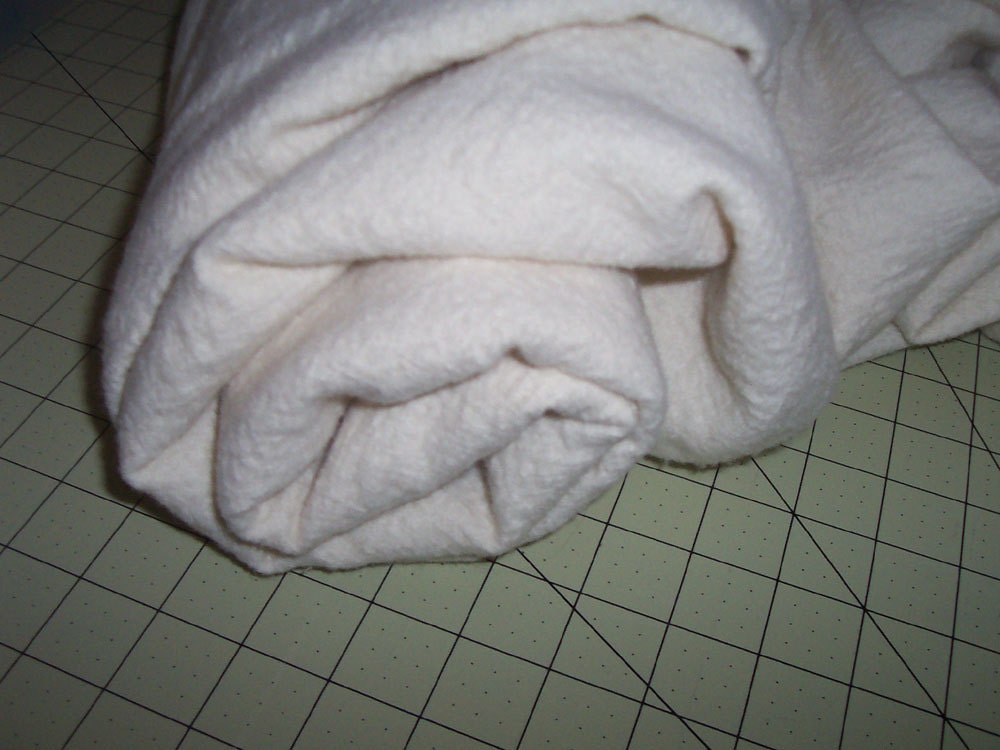 Felted/Fulled Pendleton WInter White Wool Fabric