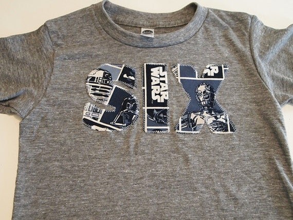Star Wars Shirt Boys Birthday Shirt organic blend Star Wars birthday