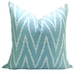Kasari ikat pillow cover in Turquoise - 20 x 20