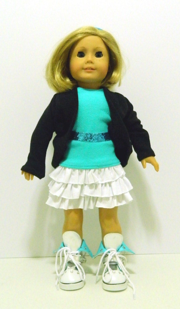 Maryella Ruffled Skirt for American Girl, Bitty Baby and other 18" Dolls