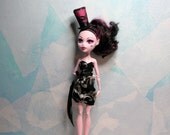 Silver and Black Bubble Skirt Dress for Monster High Dolls