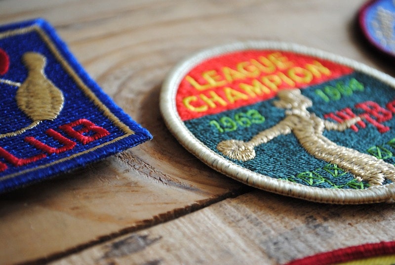 Vintage Patches - Bowling Patches Set of 10 Instant Collection Father's Day Gift