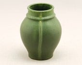 Product Development Vase in Dark Sage by Door Pottery - Arts and Crafts Style - Handmade Art Pottery