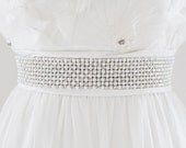 NIKKI - Rhinestone and Pearl Bridal Sash