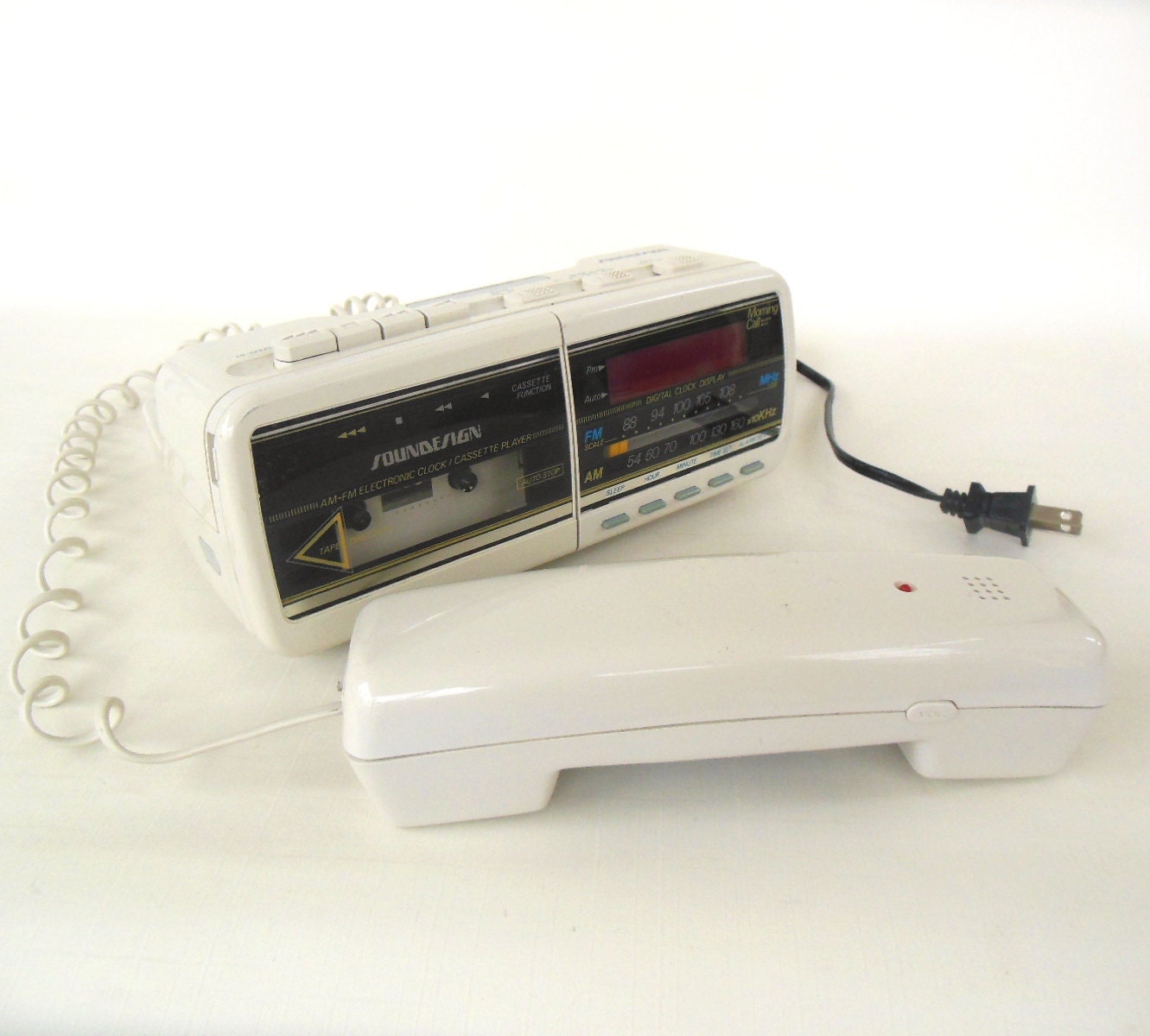 Cassette Alarm Clock Radio Phone Soundesign 80s by LaurasLastDitch