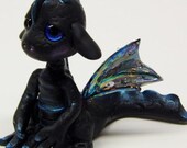 RESERVED For GINA Ooak Handmade Polymer Clay Baby Dragon "Jett" Fantasy Art Doll