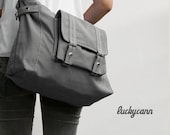 SUMMER SALE CARSON // Dark Grey // 031 // Luckycann // Handmade // Everyday Canvas Bag // Sale
