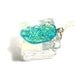 Fused Glass Pendant  Dichroic Glass Necklace Aqua Ice  Statement Jewelry 160