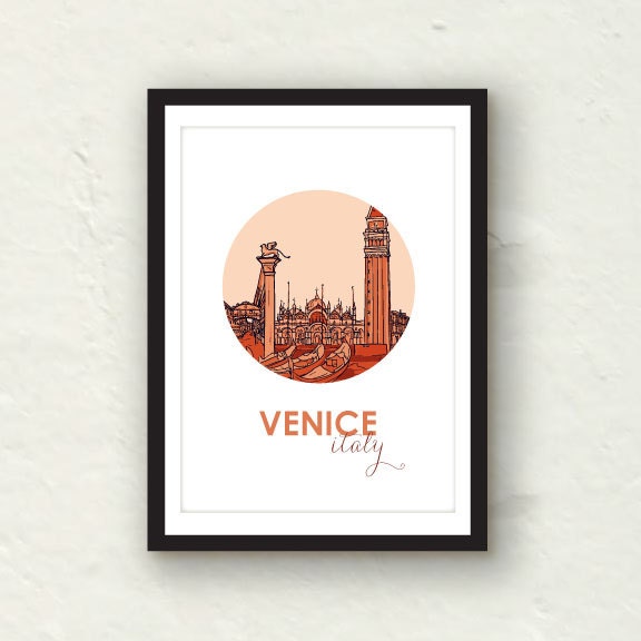 Venice, Italy print  - Venice print - Europe Travel Art - Home Decor - 5x7 Wall Decor