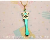 READY TO SHIP Sailor Jupiter Star Power Stick Sailor Moon Inspired Acrylic Necklace for Mahou Kei & Magical Girl