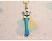 READY TO SHIP Sailor Mercury Star Power Stick Sailor Moon Inspired Acrylic Necklace for Mahou Kei & Magical Girl