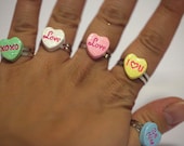 Kawaii Cute Valentines Heart Candy Ring in 6 Different Designs