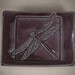 Dragonfly design purple spoon rest - soap dish - jewelry dish - trinket tray