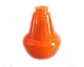 Mid Century Atomic Glass Cone Orange and Gold Shade