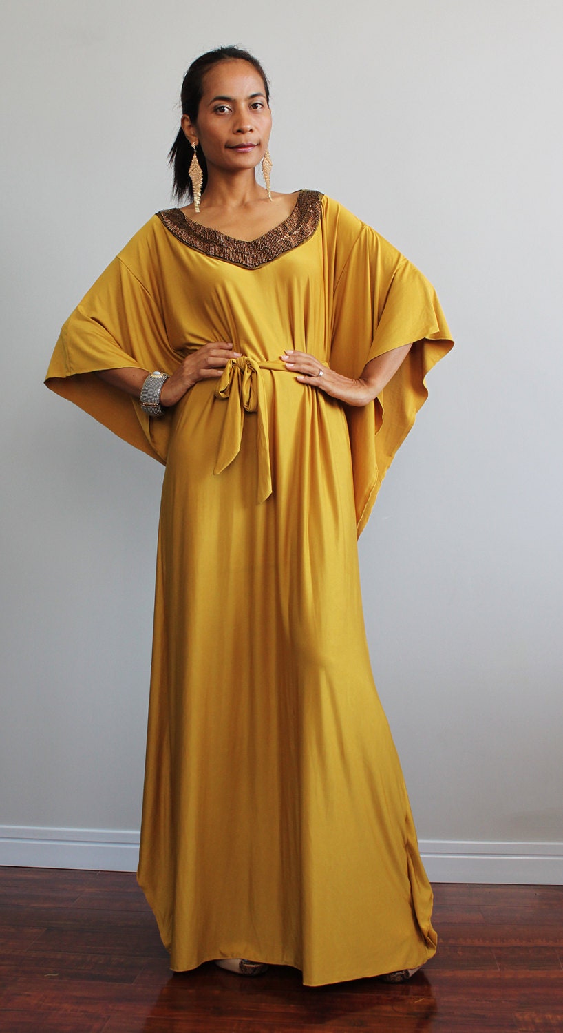Kaftan Dress - Kimono Butterfly Maxi Dress: Elegant Collection