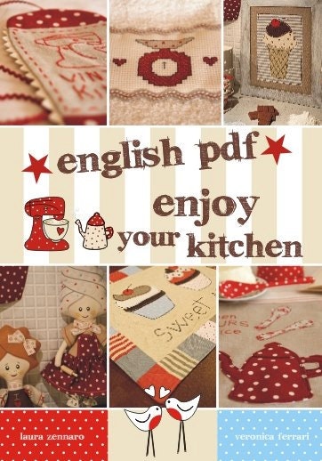 DIGITAL PDF E-Book ,Kitchen sewing book-20 pattern,Patchwork,Kitchenaid,Bag,Necklace,pillows,ApronVintage style,Download -Enjoy your Kitchen