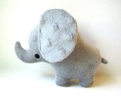 Plush Elephant Rattle Gray Boy Stuffed Animal Gift Toy