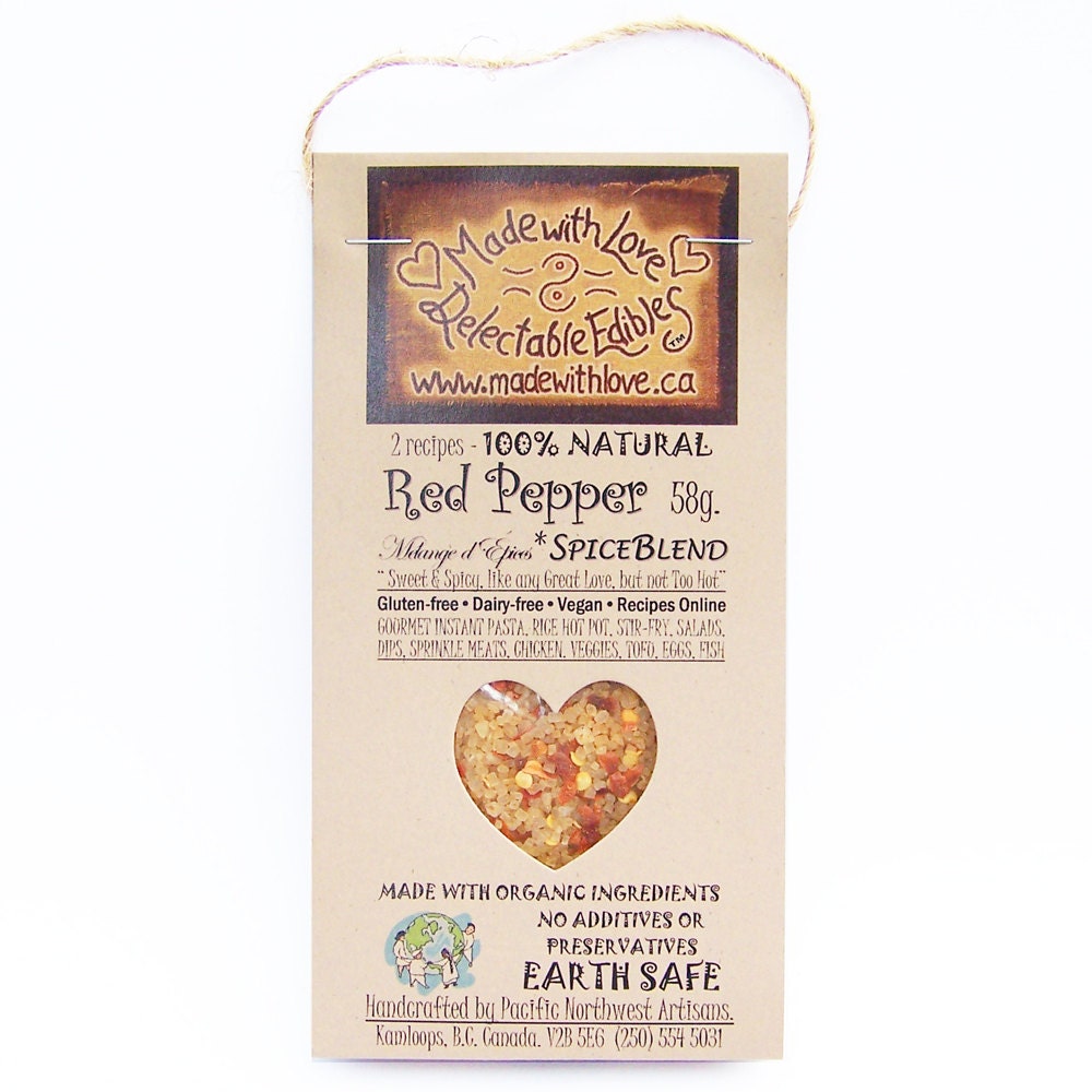 Red Pepper Artisan Spice Blend - Eco Gourmet 2 oz Sampler-size - Gluten Free Dairy Free Food Market  BBQ Grill Spice - Herbs & Spices