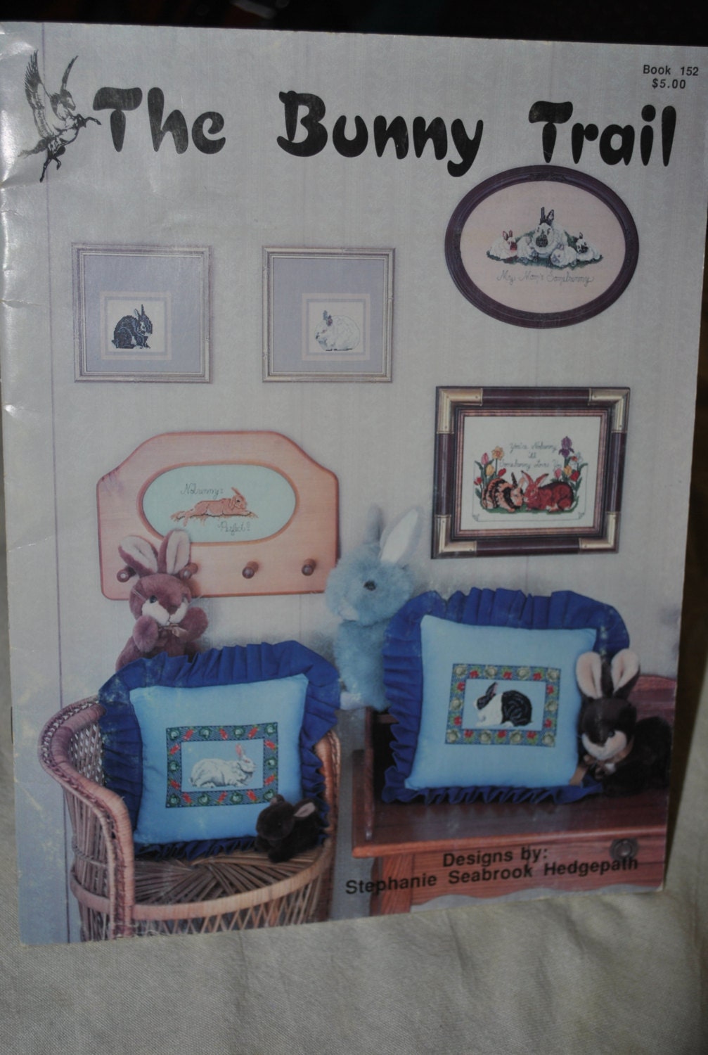 THE BUNNY TRAIL Cross Stitch Pattern Book - Pegasus Originals (1988)