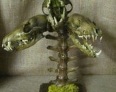 Cerberus 3 headed dog guardian of gates to Haides GATES TO HELL guard dog skeleton