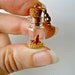 The hobbit - Smaug, tiny dragon in a bottle - OOAK pendant in red and gold