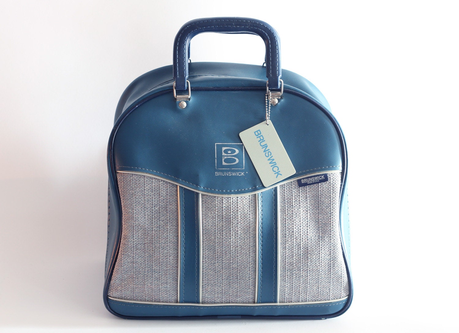 Brunswick Bowling Bag - Vintage Re-Purposed Handbag / Diaper Bag / Briefcase / Carry-On Baggage