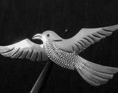 Vintage Taxco Mexico Mexican Hand Made Sterling Silver Flying Bird Pin 16031