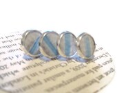 Multiple Pairs of White and Blue Earrings for Wedding Party or Group of Friends, leather earrings