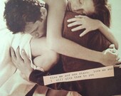 Valentine Romantic Collage Card, "Kiss Me, See Stars" Quote: Awesome, Gorgeous Collage on High Quality Recycled Cardstock