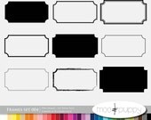 Digital Scrapbooking Frame Set 004  --  315 Total PNG files -- INSTANT DOWNLOAD