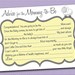DIY Printable Baby Shower Mad Lib Cards, Advice Cards Mommy-to-Be, New Baby, Sheep, Custom Color by Event Printables