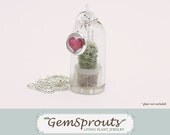 Heart Charm with Silver Plated Ballchain - GemSprout Add-On