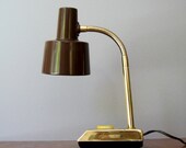 Vintage Modern Mobilite Lamp - Gold Tone Brown / Faux Bois
