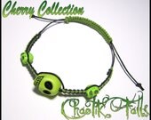 Green Skull Bead Bracelet