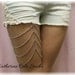 Silver multi scallop chain LEG Jewely FREE U S A SHIPPING amazing look for summer body jewelry for your legs Catherine Cole Studio L B1