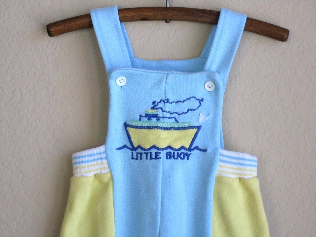 vintage nautical boys jumpsuit 6 to 9 months