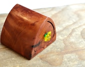 Into the Woods Box wooden bandsaw tasmania handmade acid yellow sculptural glass drawer knob