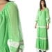 Vintage Green Prairie Hippie Long Dress by Miss Elliette California. Size medium. Bridesmaid