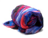 Fiber Batt, Art Batt, Fiber Art Batt for Spinning or Felting- "Spiderman" 4.6 ounces