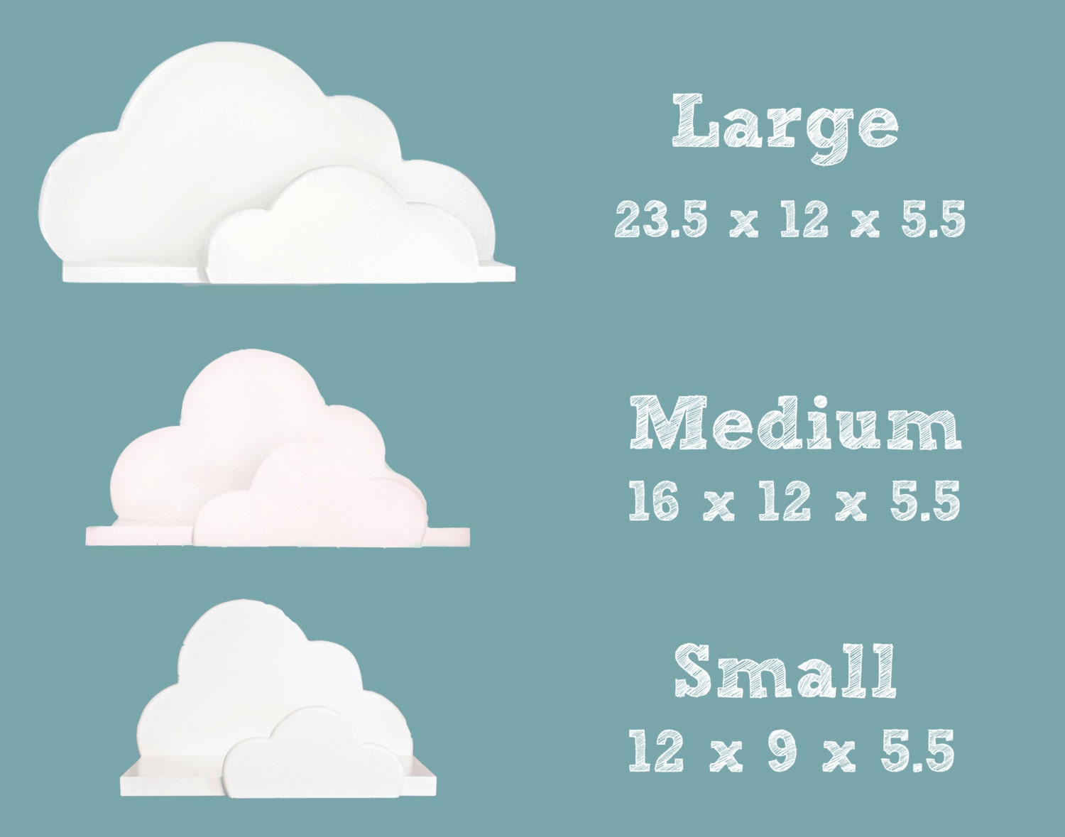 Cloud Shelf Collection - Small, Medium and Large
