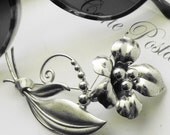 Sterling Silver 40s Daffodil Brooch Signed Carl Art