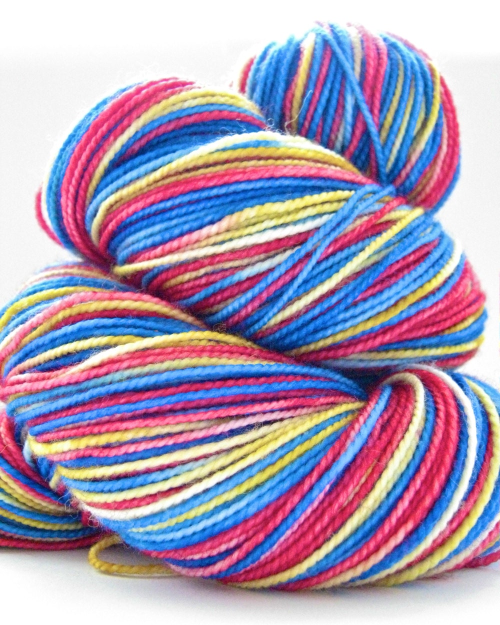 Hand Dyed Yarn - Superwash Merino, Classic Sock Yarn in Wonder Woman - Preorder