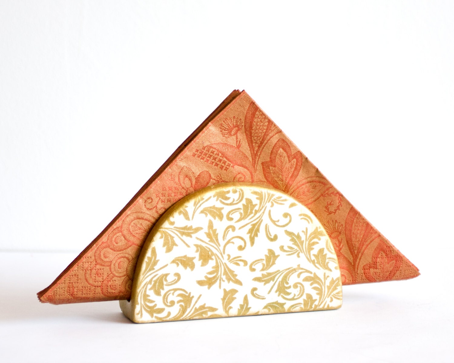 Golden Napkin Holder, Gold Tabletop accessory, Spring Home Decor, Hostess Gift Idea ohtteam