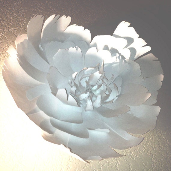 Giant White paper flower wall or table decor
