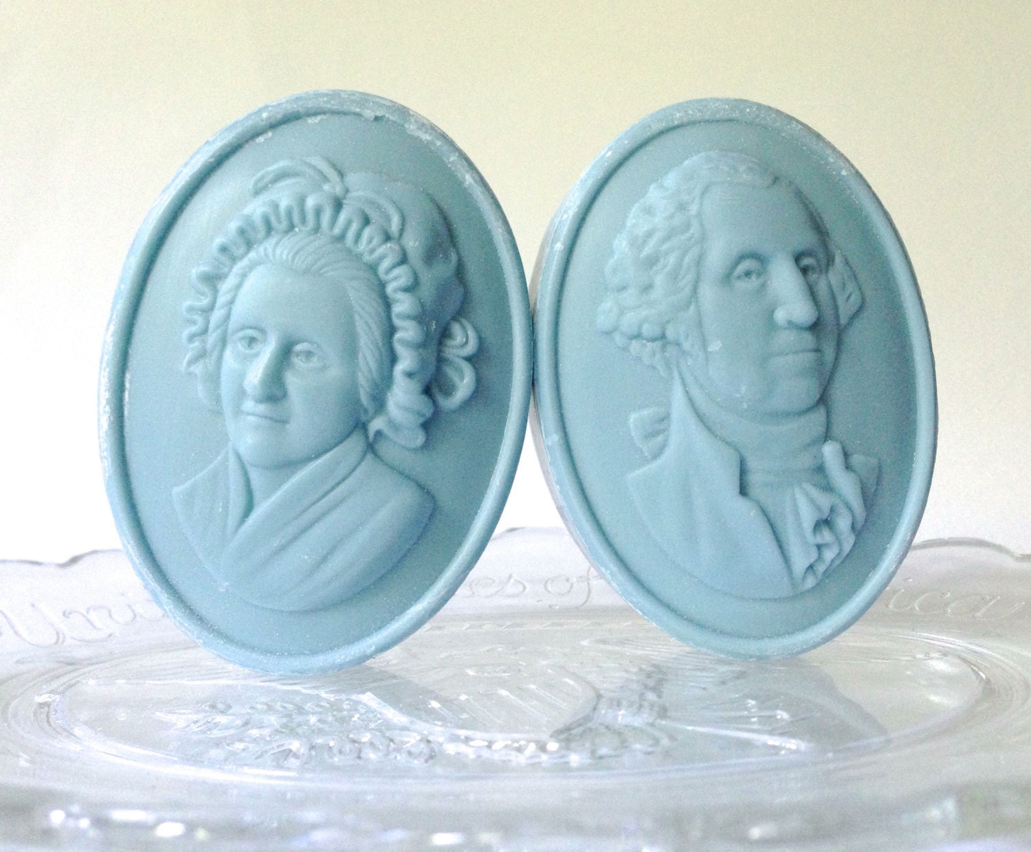 Vintage Home - President Carved Soap with Glass Tray
