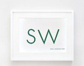50% Off Sale Wall Letters Flash Card Letters sw & tw Nursery Decor Art