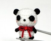 Panda BBQ MochiQtie amigurumi - Crochet amigurumi Mochi size mini stuff toy  doll