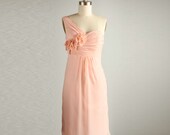 Wedding dress , chiffon party dress, bridesmaid dress, formal dress in Blush (B006 knee length)