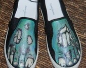Custom Zombie Feet Walking Dead Shoes Mens Womens Childrens Youth Size 2 On Hand