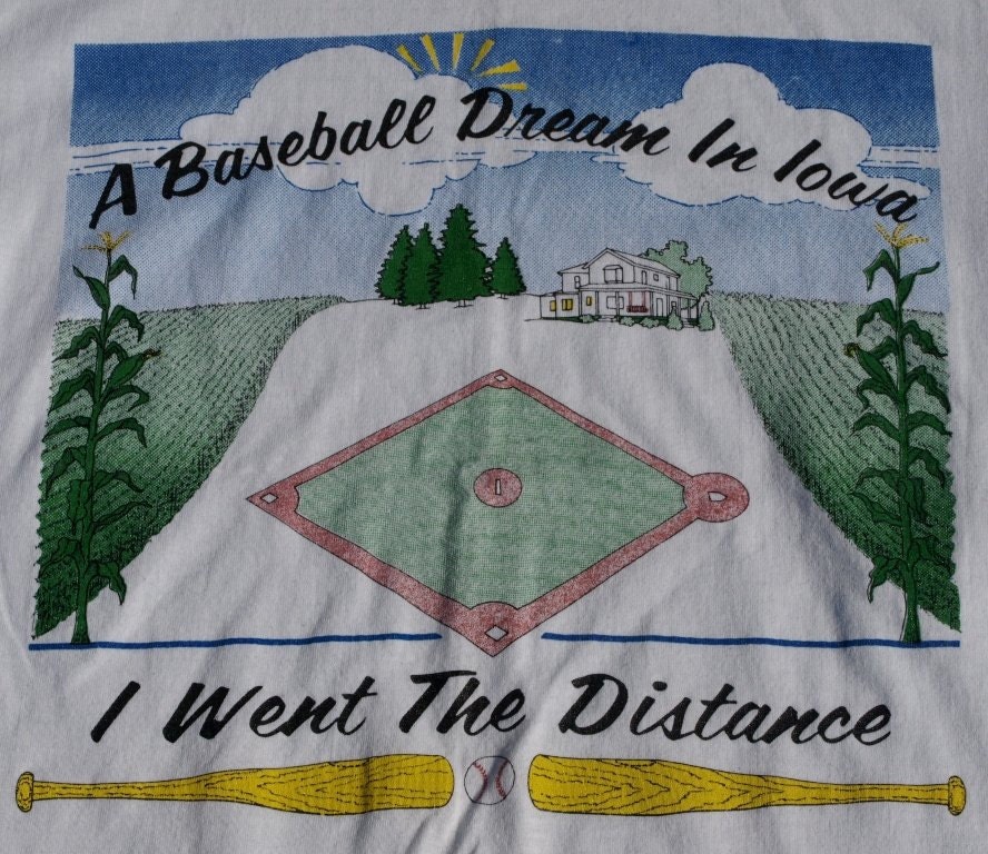 Vintage 1980s Field Of Dreams Iowa Kevin Costner Movie T-Shirt Tee Shirt 80s Baseball